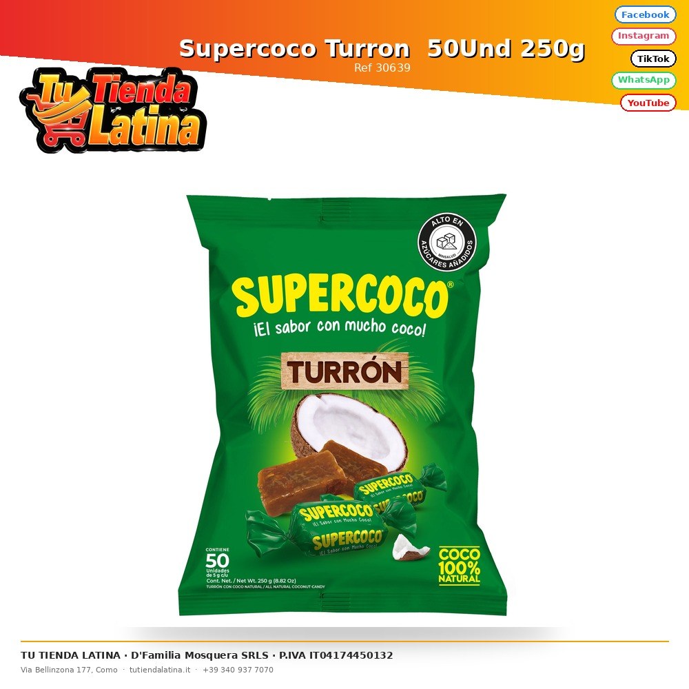 Supercoco Turron 50Und 250g
