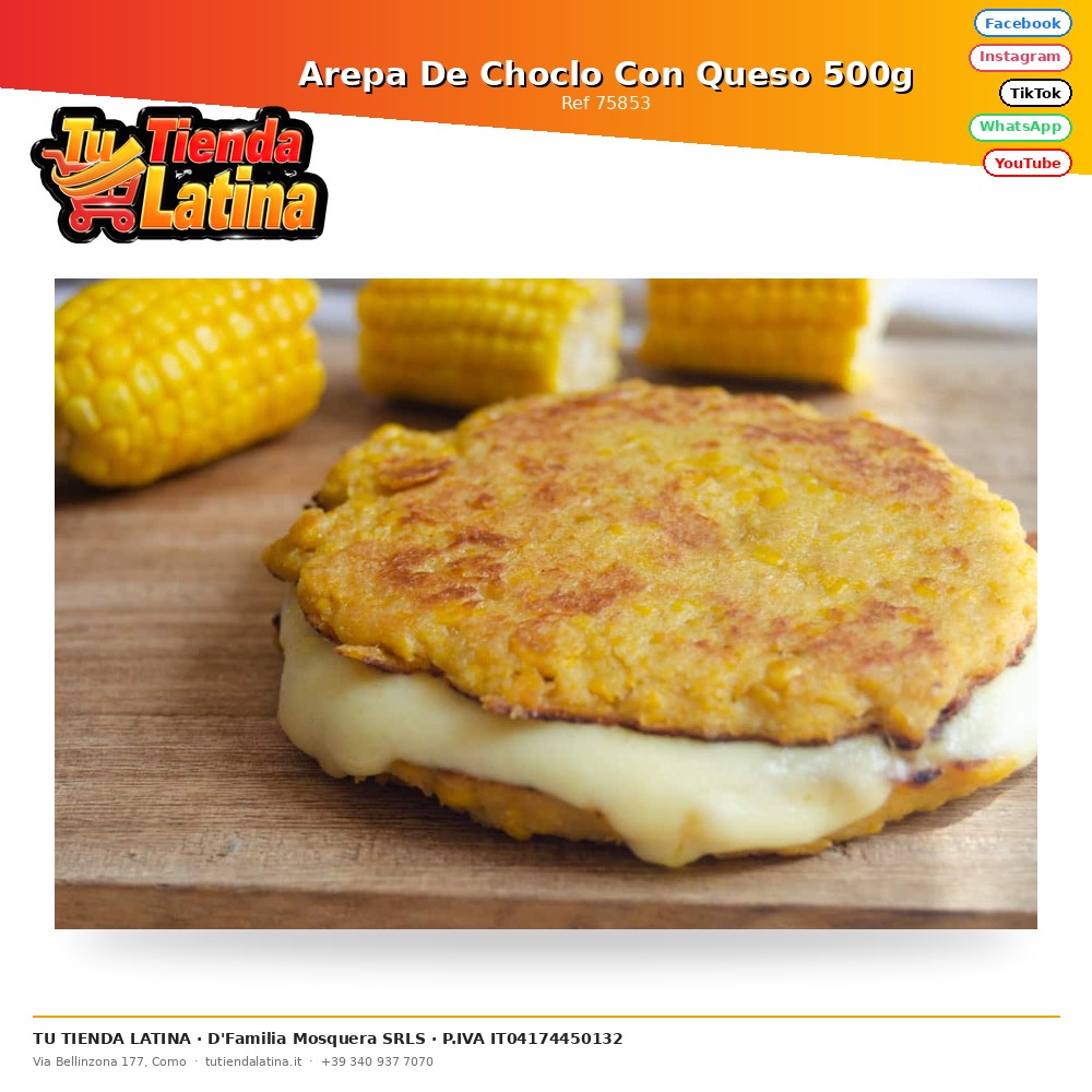 Arepa De Choclo Con Queso 500g