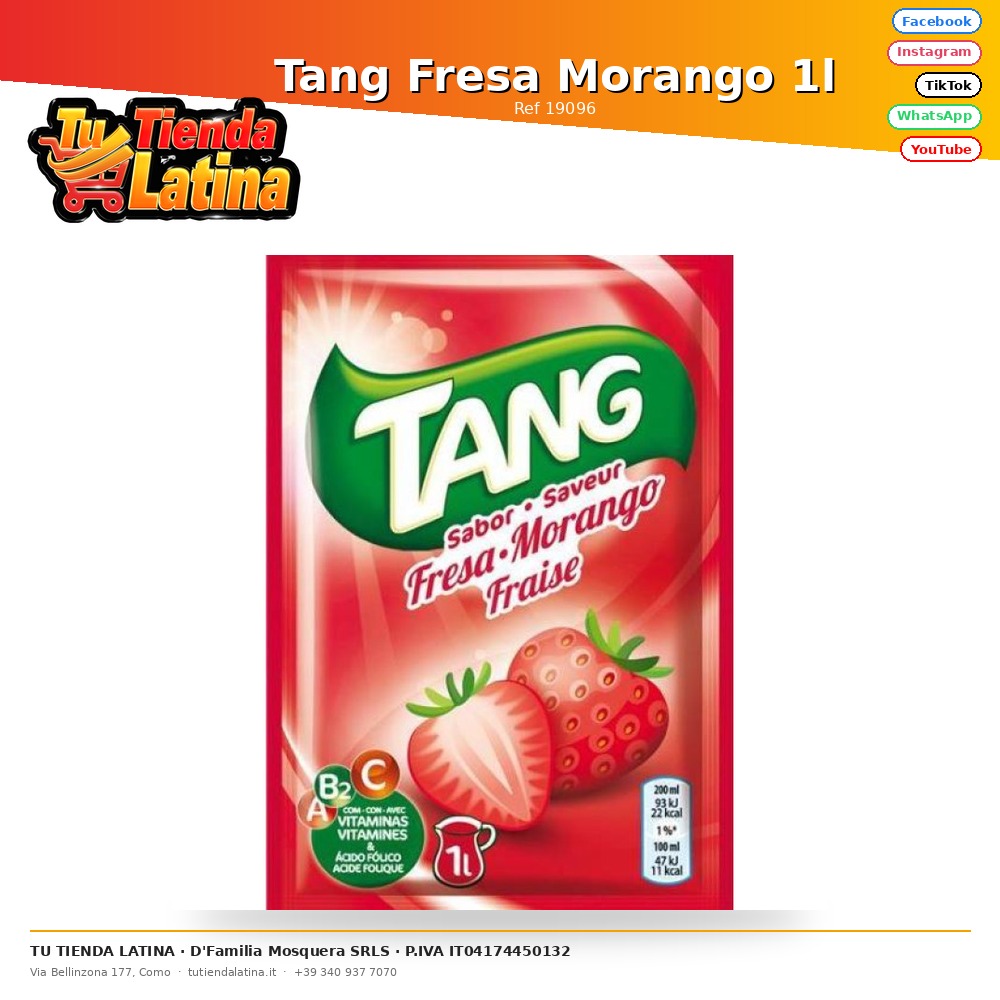 Tang Fresa Morango 1l