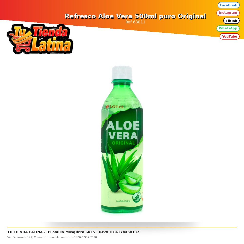 Refresco Aloe Vera 500ml puro Original