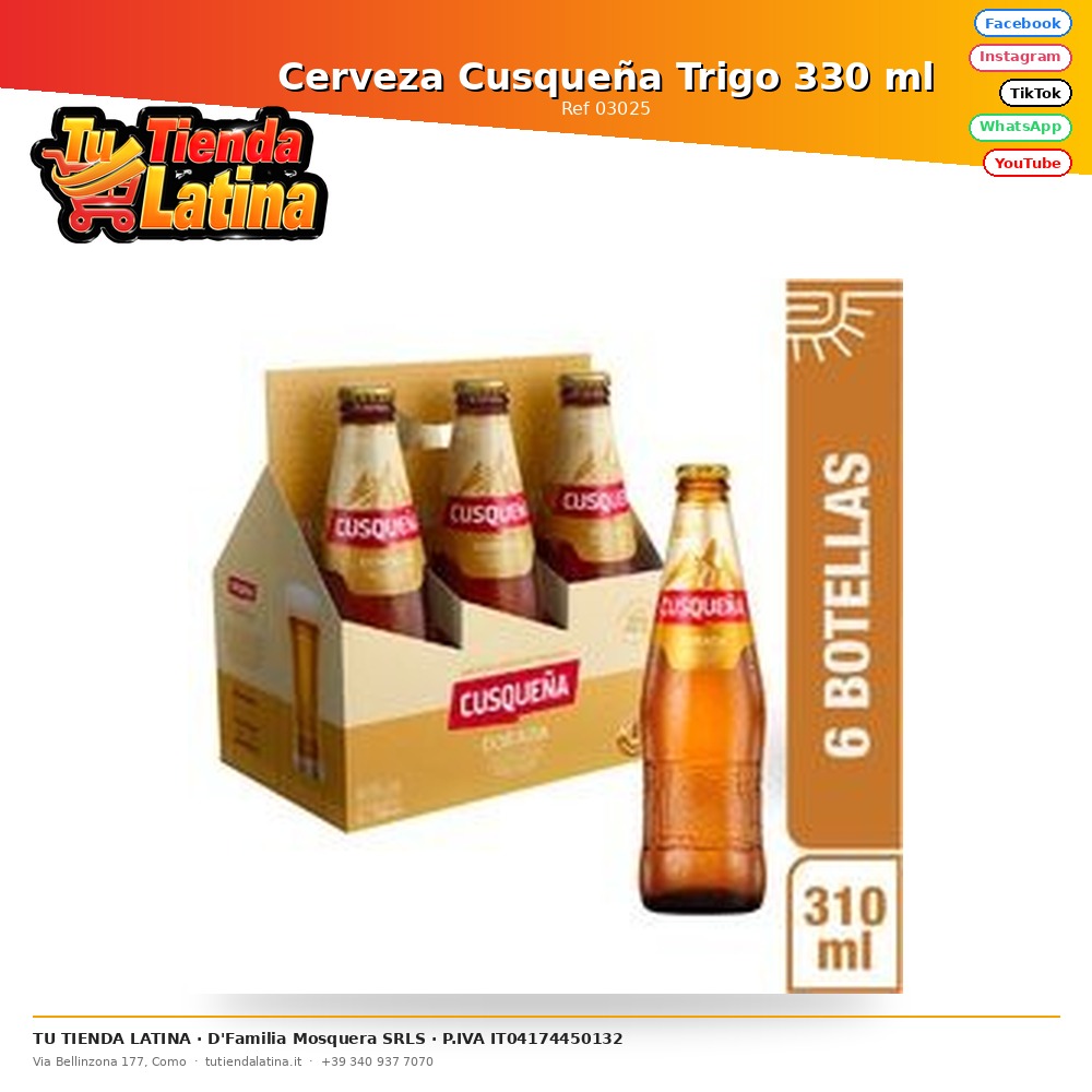 Birra di Frumento Cusqueña 330 ml