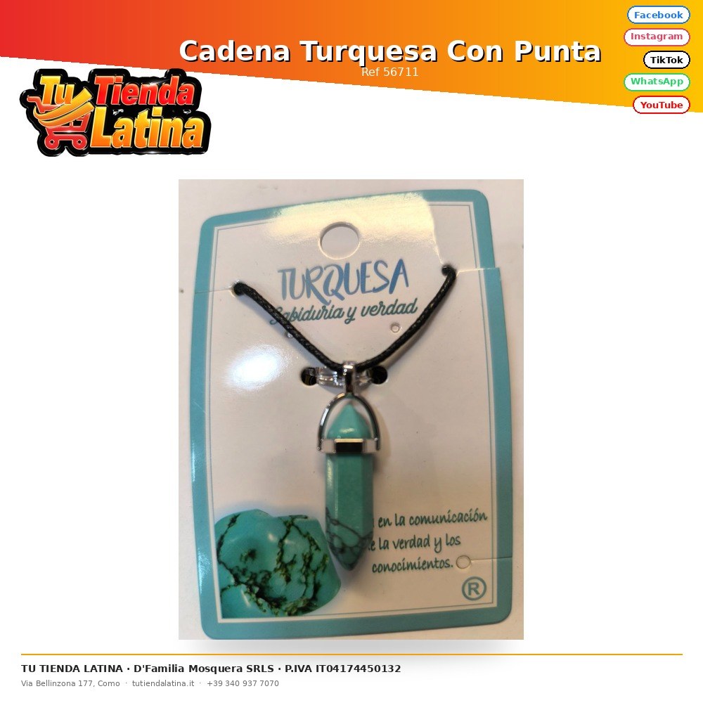 Turquoise Chain With Tip
