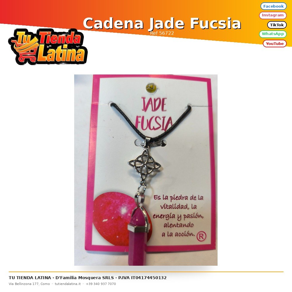 Fuchsia Jade Chain