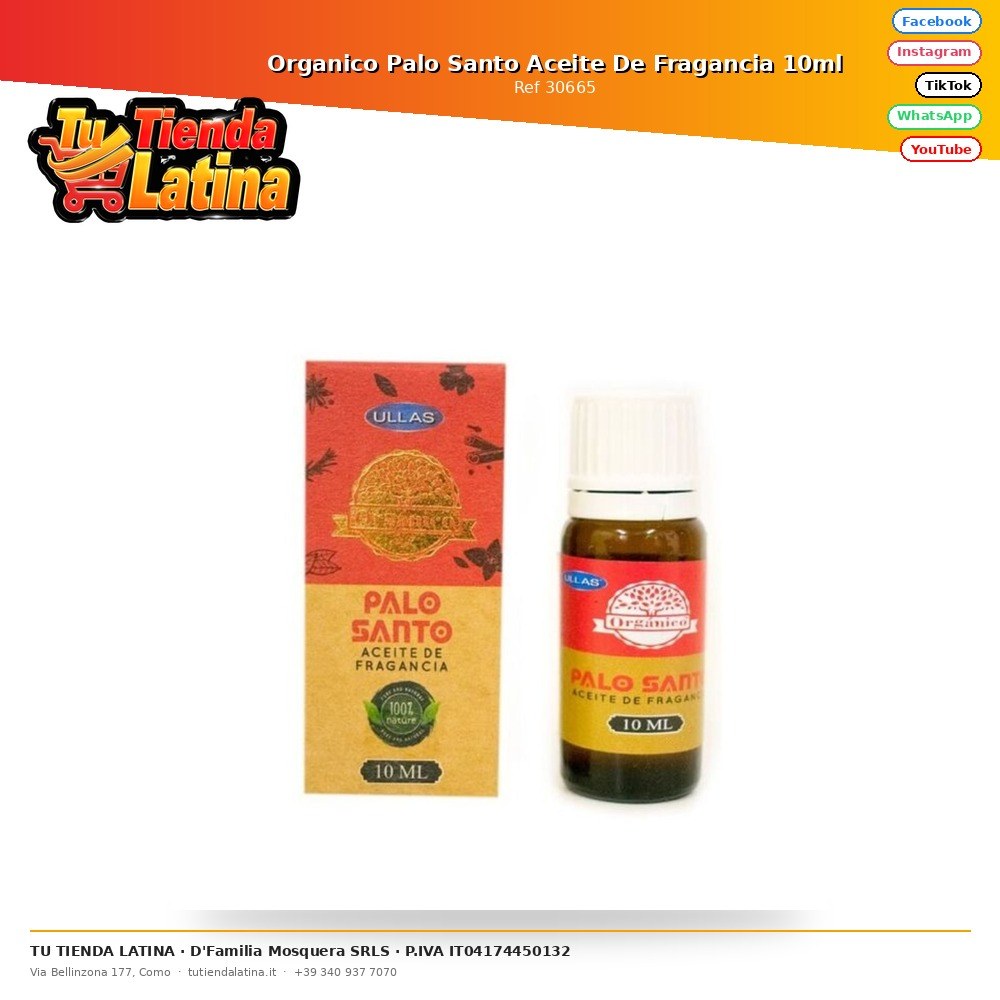 Organico Palo Santo Aceite De Fragancia 10ml