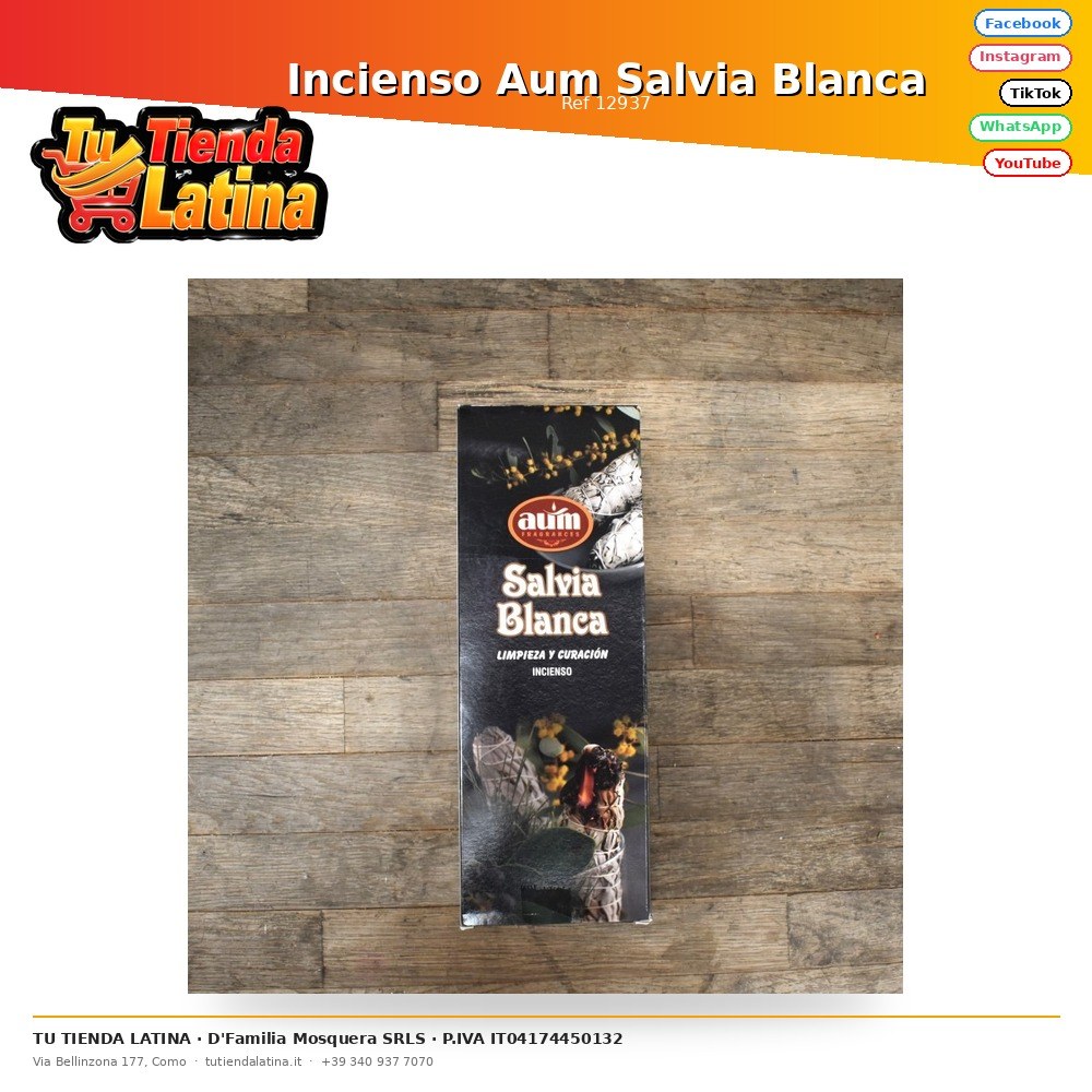 Aum Incenso alla Salvia Bianca