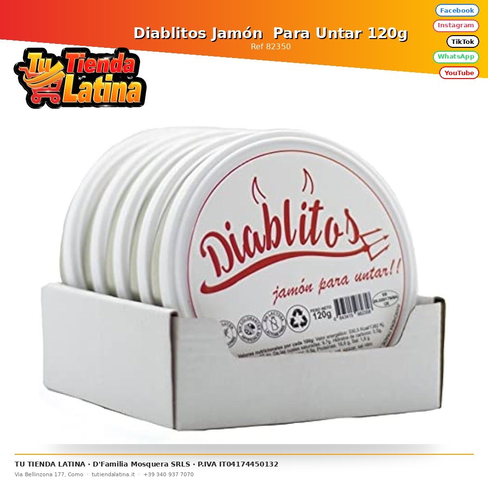 Diablitos Jamón Para Untar 120g