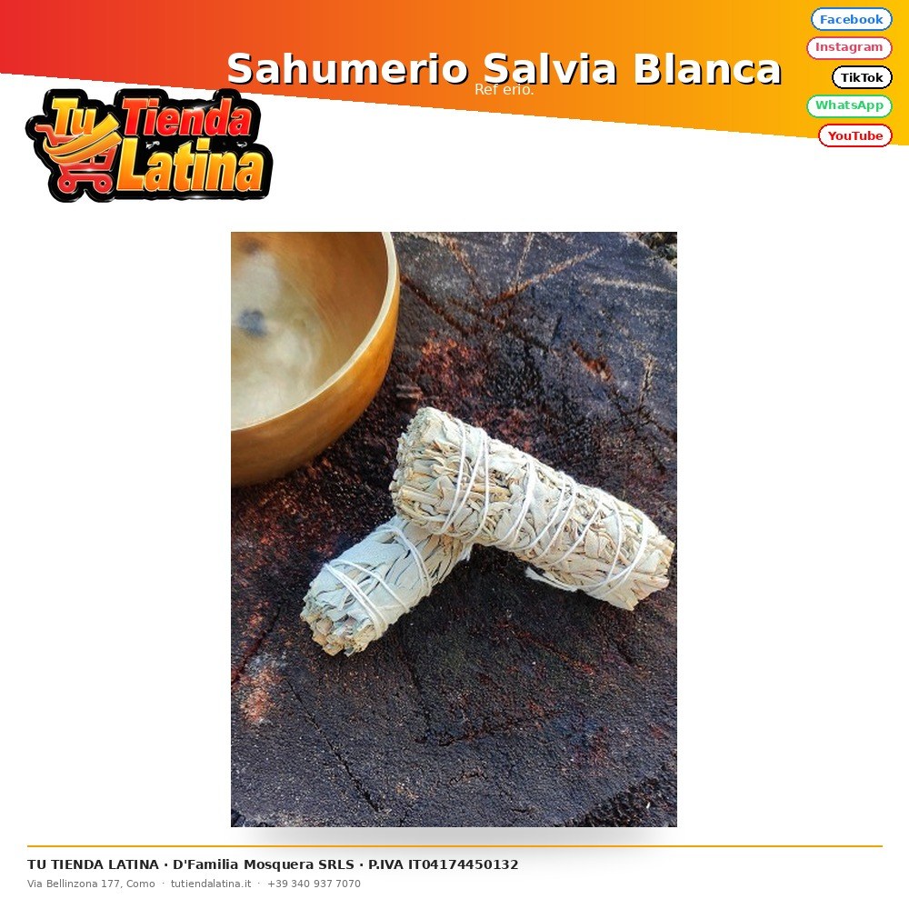Salvia Bianca Sahumerio