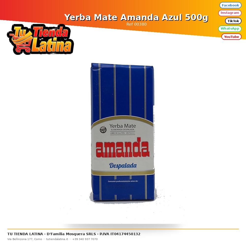 Yerba Mate Amanda Blue 500g