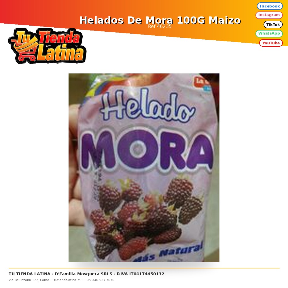 Gelato Alla Mora 100G Mais