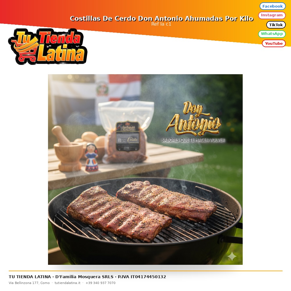 Don Antonio Smoked Pork Ribs Per Kilo