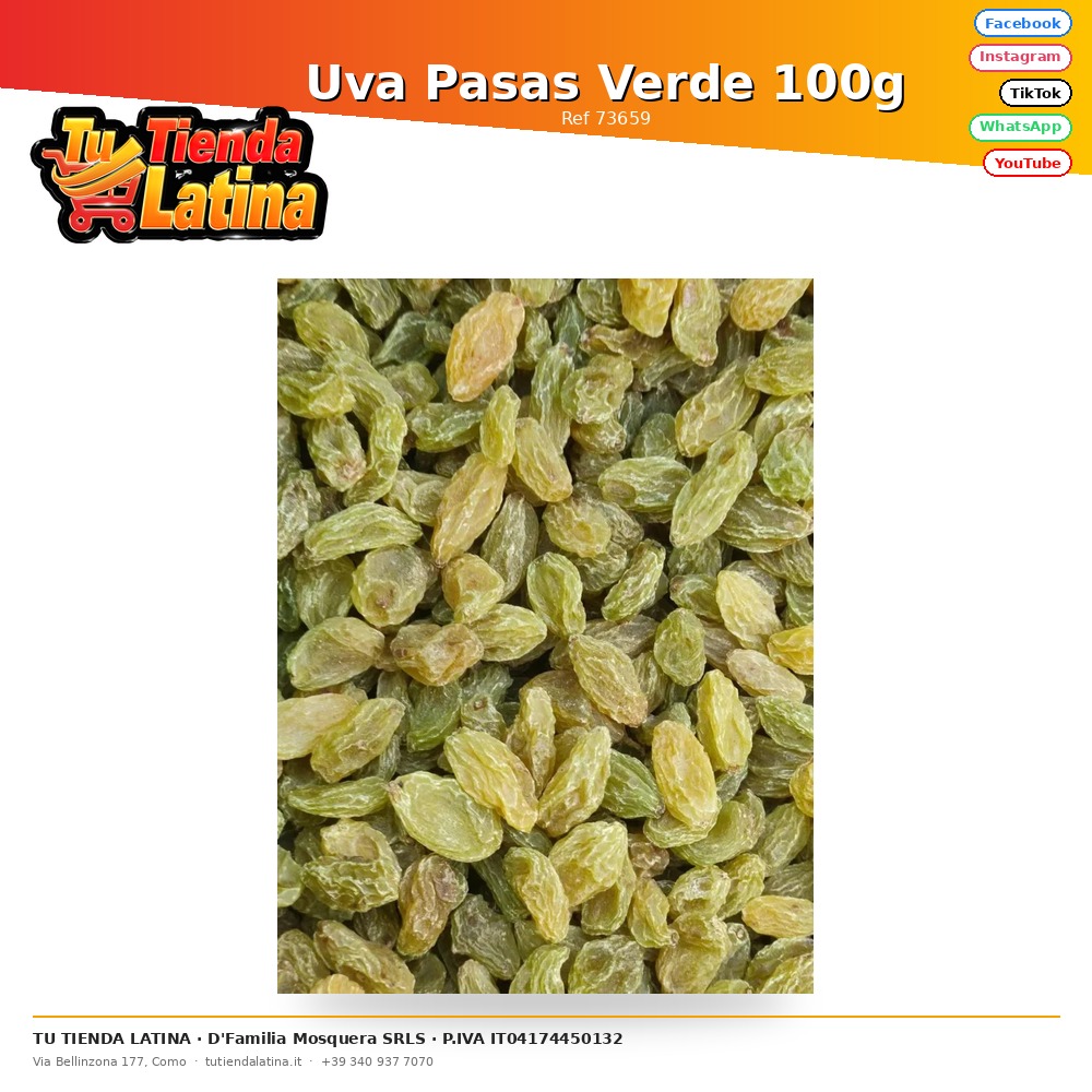 Uva Passata Verde 100g