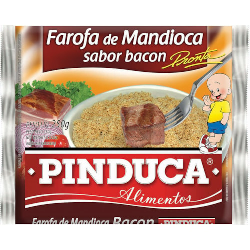 Farofa De Mandioca Sabor Bacon  Pronta 250G Pinduca Alimentos