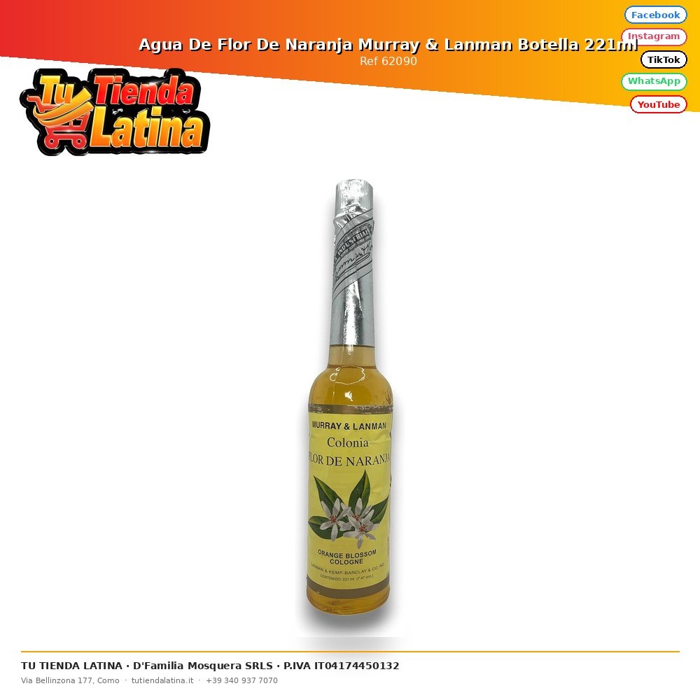 Agua De Flor De Naranja Murray & Lanman Botella 221ml