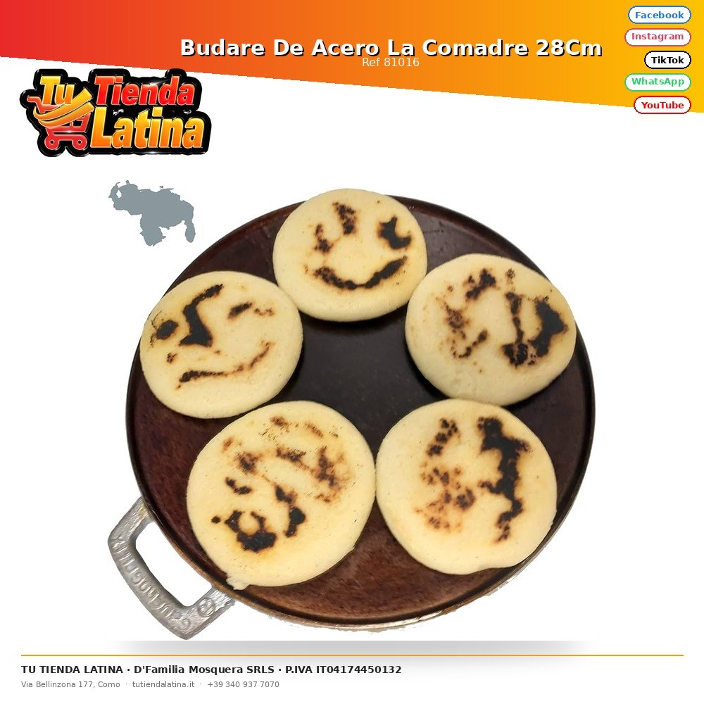 Budare La Comadre In Acciaio 28Cm
