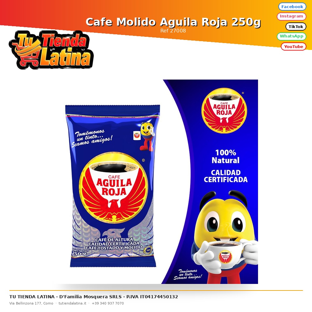 Cafe Molido Aguila Roja 250g