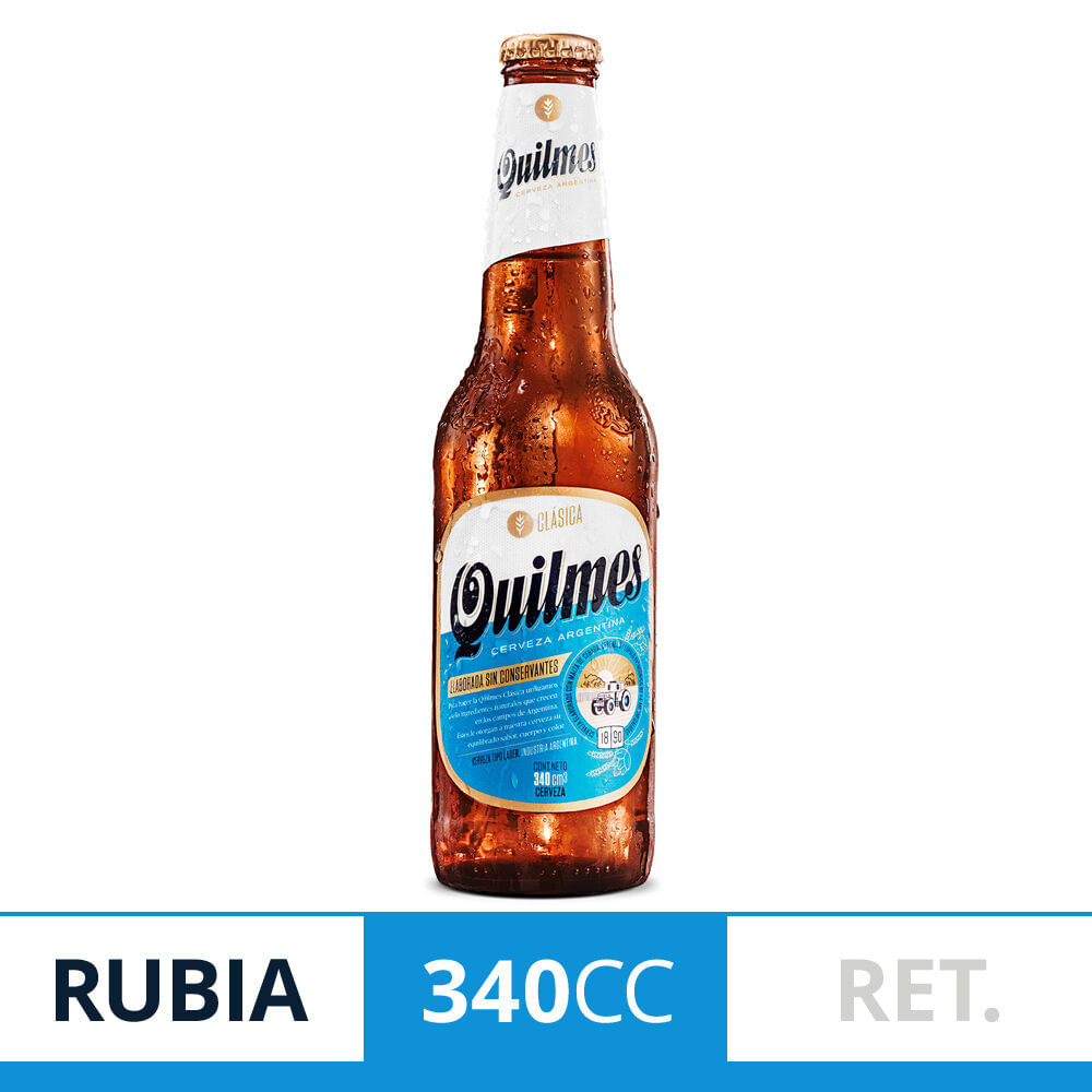 Cerveza Quilmes Botella 340ml