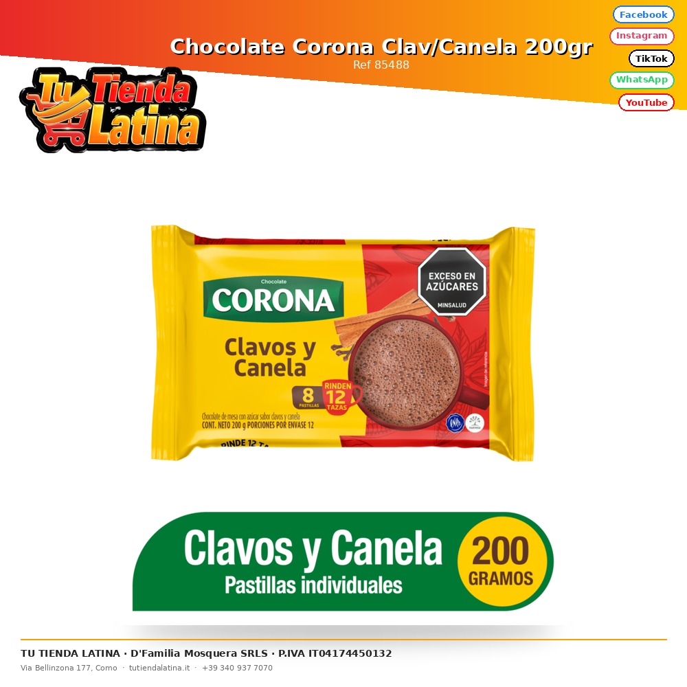 Chocolate Corona Clav/Cinnamon 200gr