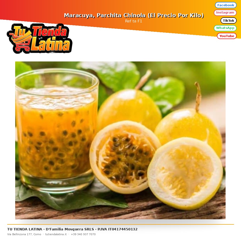 Maracuya, Parchita Chinola (El Precio Por Kilo)
