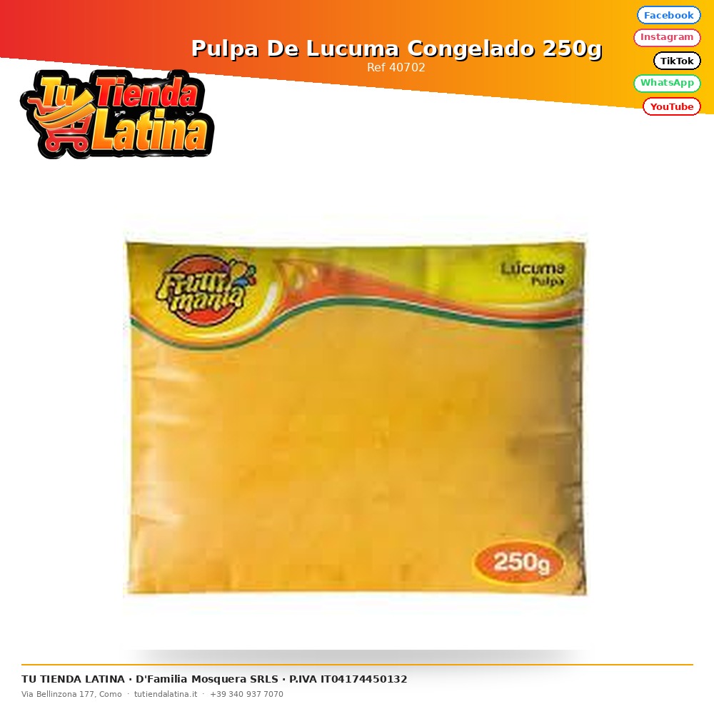 Polpa Di Lucuma Congelata 250g