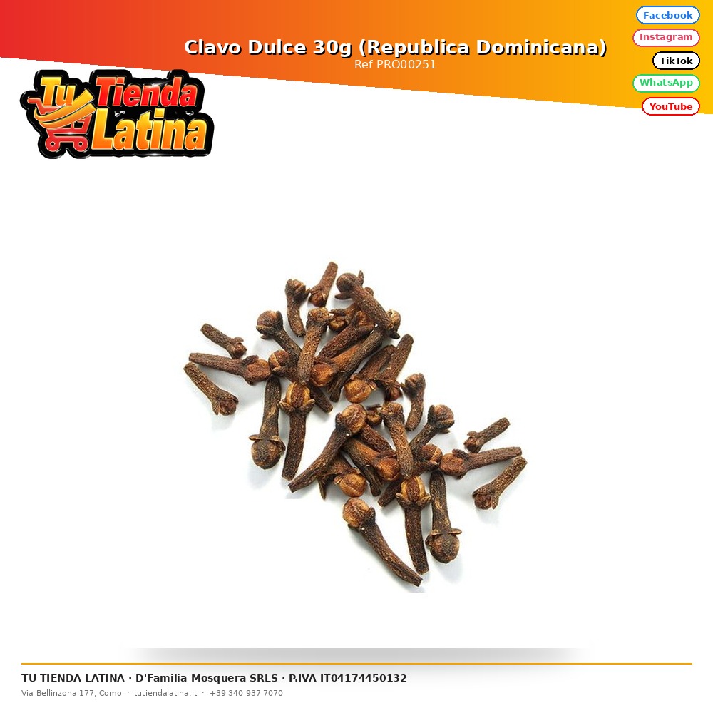 Clavo Dulce 30g (Republica Dominicana)