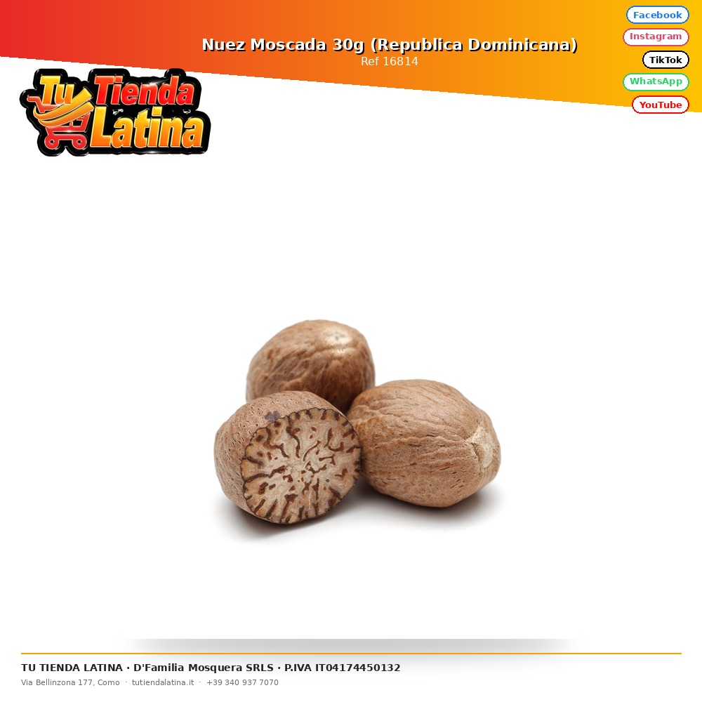 Noce Moscata 30g (Repubblica Dominicana)