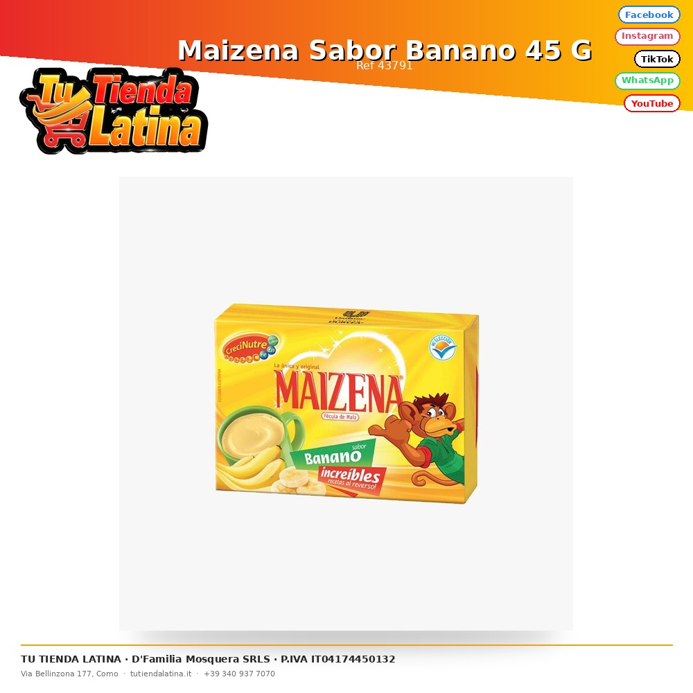 Maizena Sabor Banano 45 G