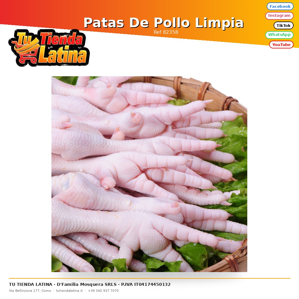 Patas De Pollo Limpia 