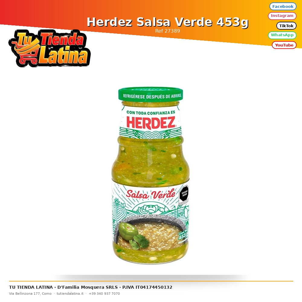 Herdez Salsa Verde 453g