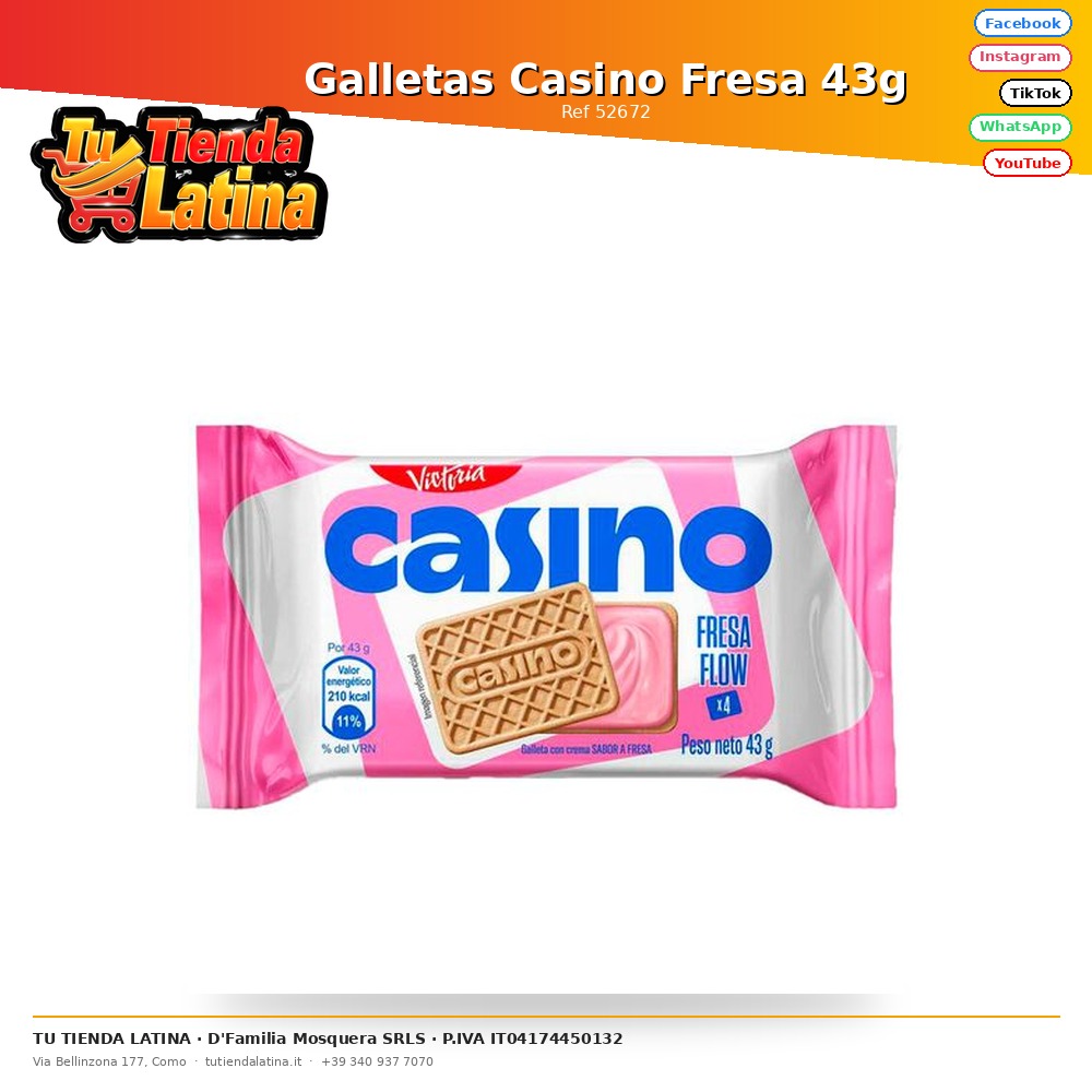 Biscotti del casinò alla fragola 43g