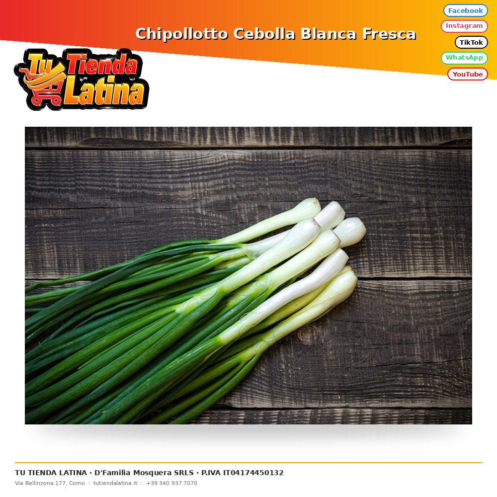 Chipollotto Cebolla Blanca Fresca