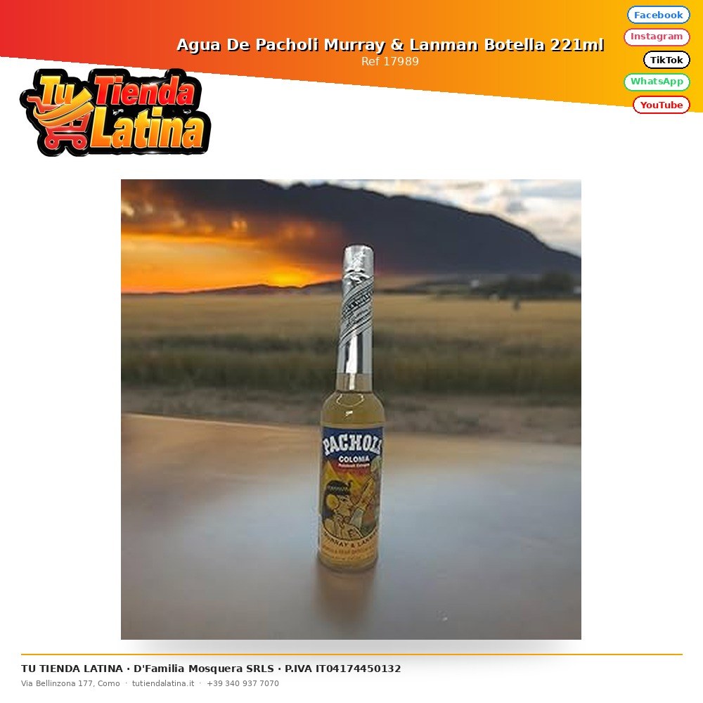 Agua De Pacholi Murray & Lanman Botella 221ml