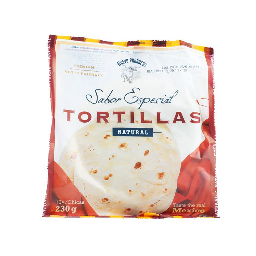 Tortillas De Harina De Trigo 15cm Naturales Nuevo Progreso 230g 10u