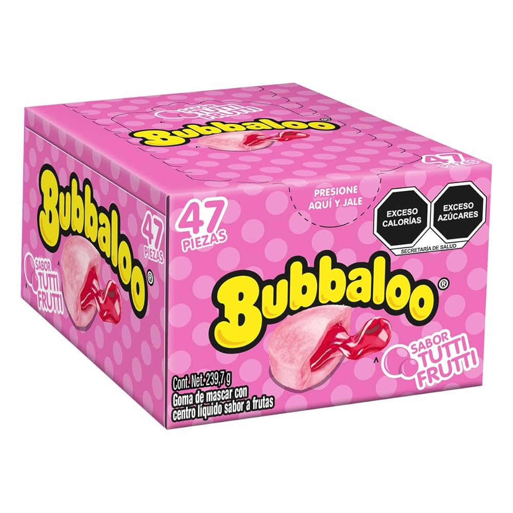 Chicle Bubbaloo Tutti Fruti Disp 47Und 240g