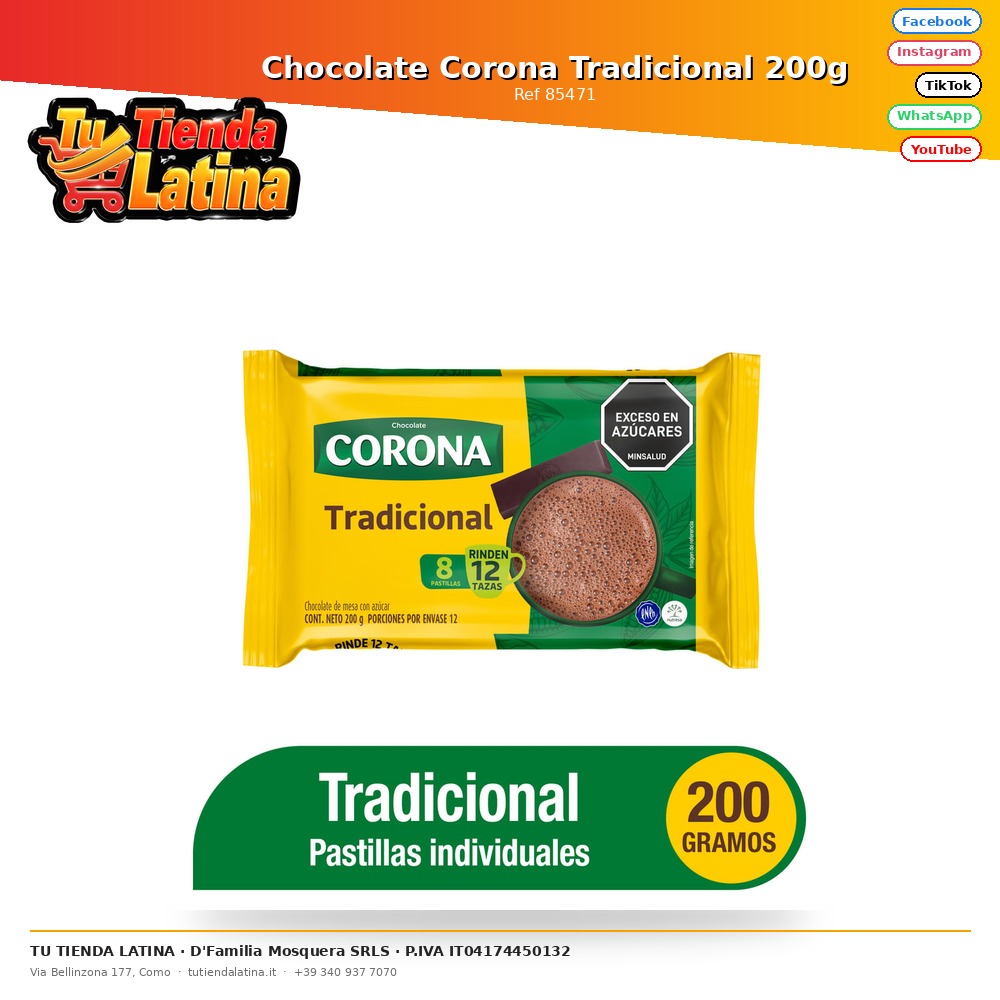 Chocolate Corona Tradicional 200g