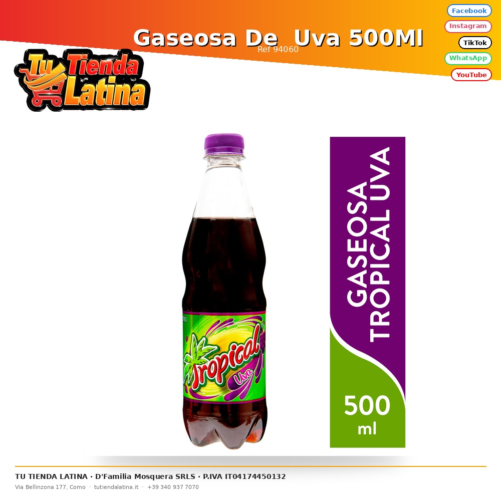 Gaseosa De  Uva 500Ml