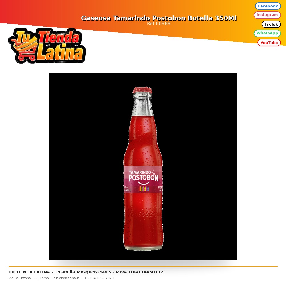 Gaseosa Tamarindo Postobon Botella 350Ml