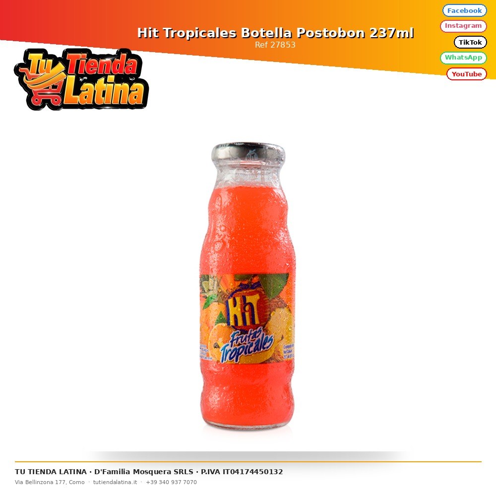 Hit Tropicales Postobon Bottle 237ml
