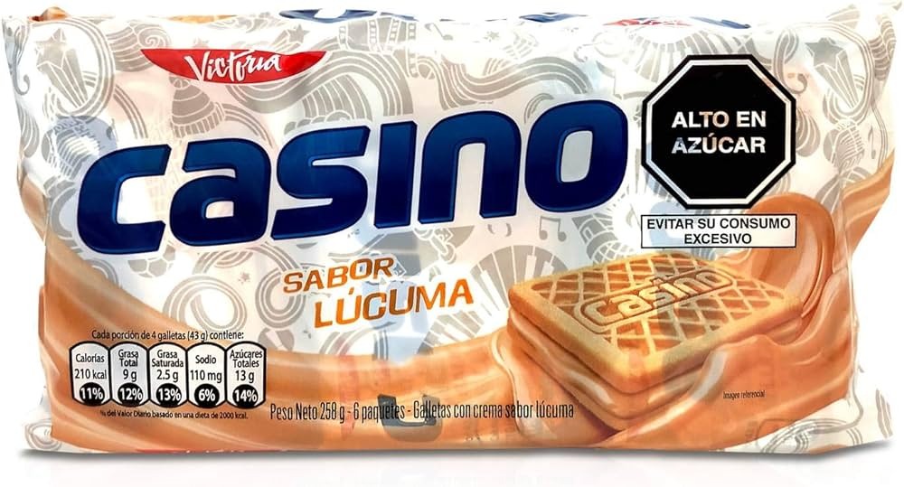 Galletas Casino De  Lucma 258g x6 Paquetes