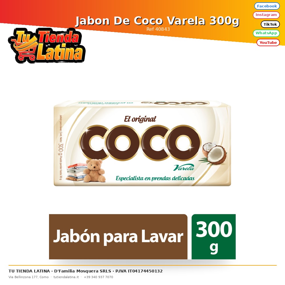 Varela Sapone Al Cocco 300g