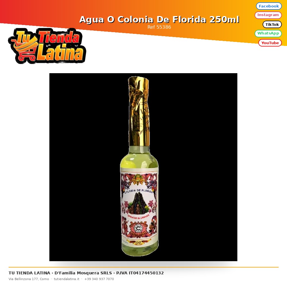 Florida Water Or Cologne 250ml