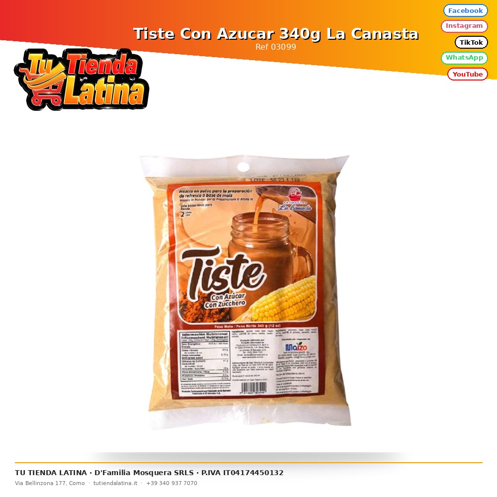 Tiste Con Azucar 340g La Canasta