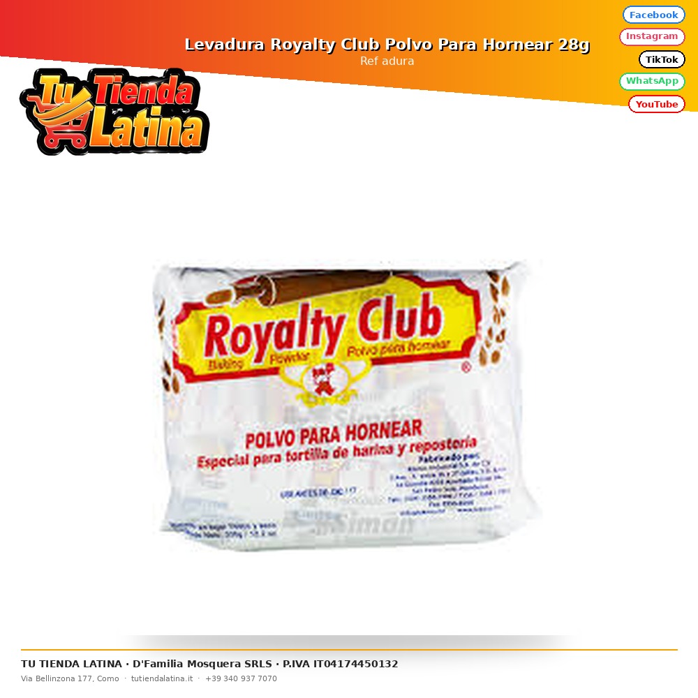 Royalty Club Lievito in Polvere 28g