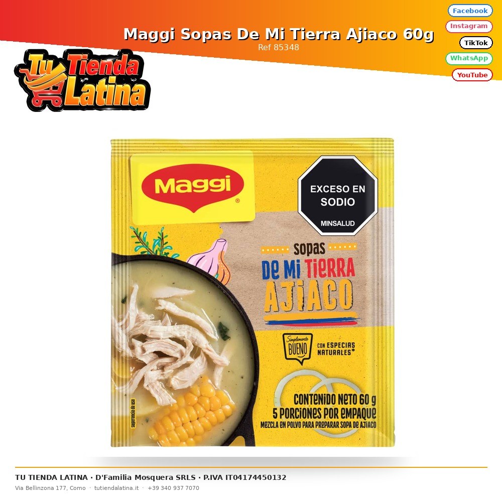 Maggi Sopas De Mi Tierra Ajiaco 60g
