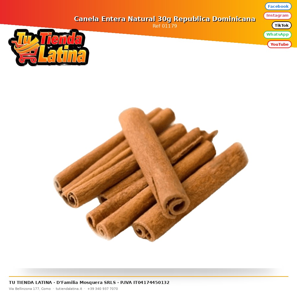 Whole Natural Cinnamon 30g Dominican Republic