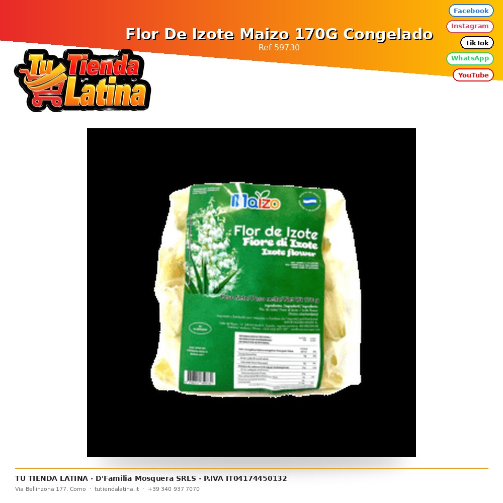 Izote Corn Flower 170G Frozen