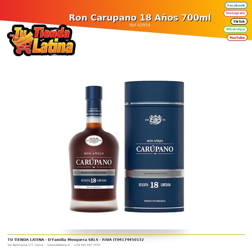 Carupano Rum 18 Years 700ml