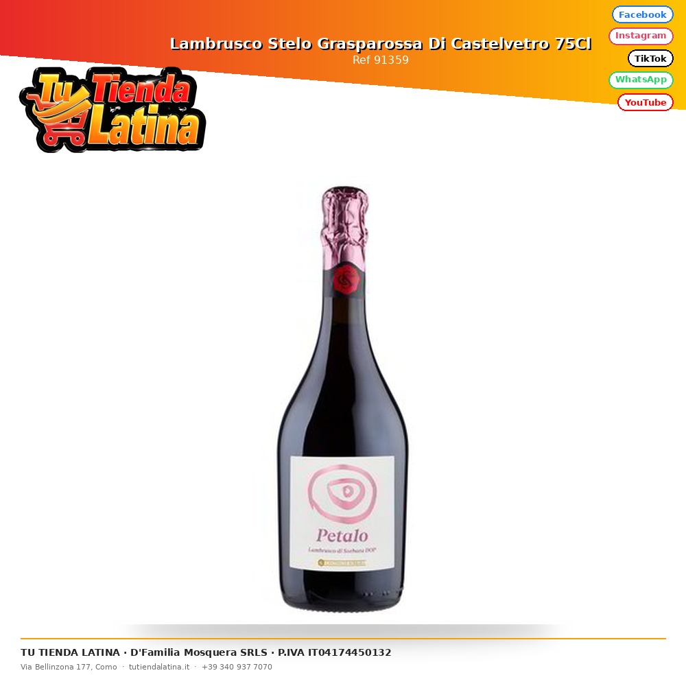 Lambrusco Stelo Grasparossa Di Castelvetro 75Cl