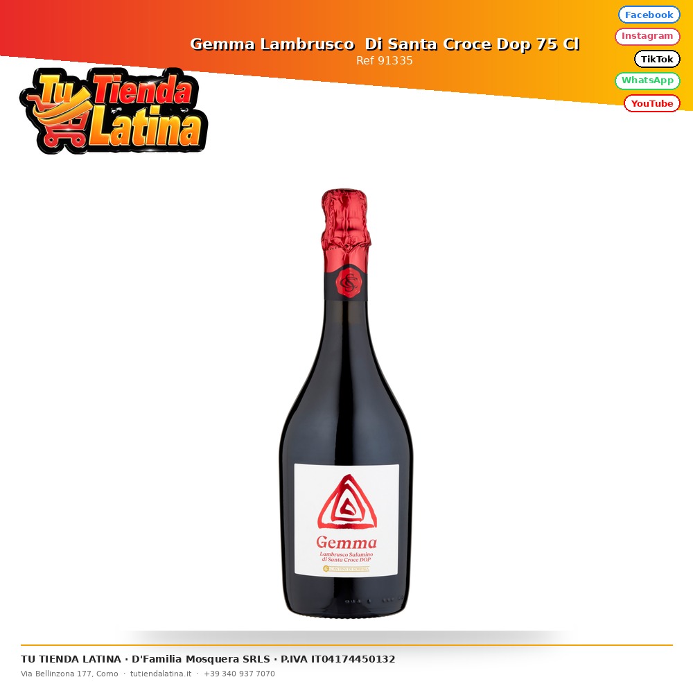 Gemma Lambrusco Di Santa Croce Dop 75 Cl