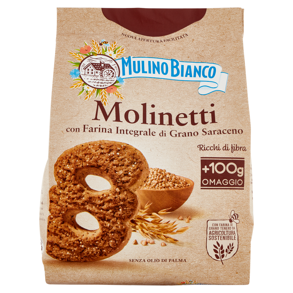 Mulino Bianco Molinetti Biscotti Con Farina Integrale Di Grano Saraceno 800G