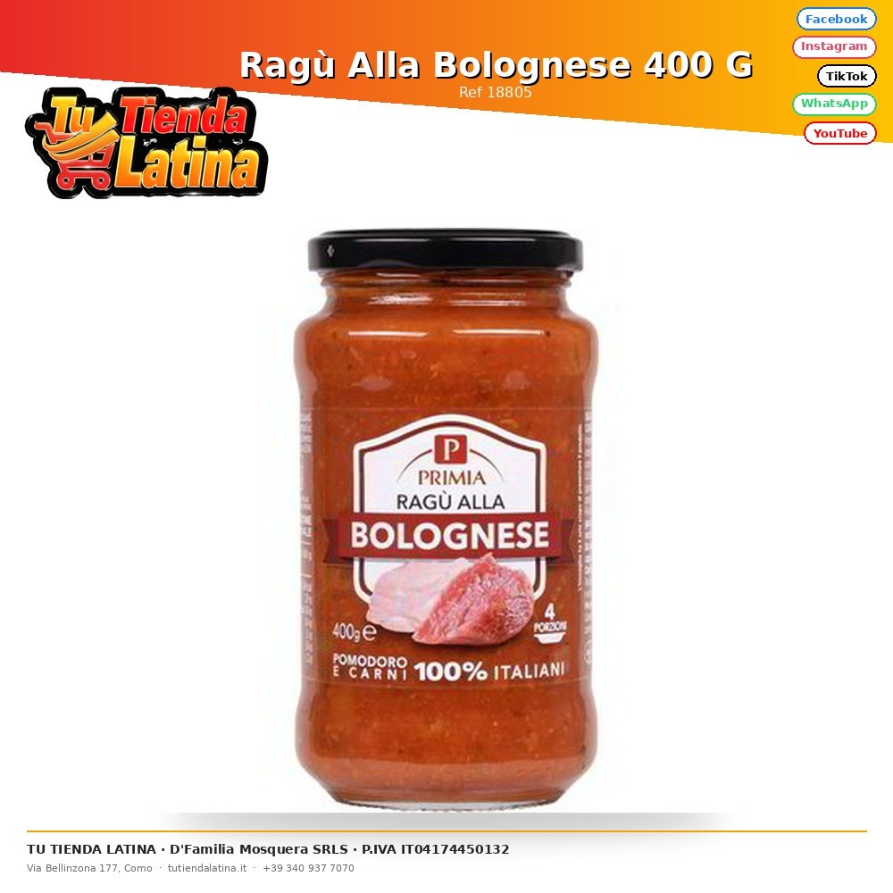 Ragù Alla Bolognese 400 G